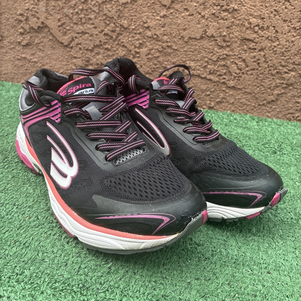 Spira Aquarius Womens Running Wavespring Shoes Black Purple 7.5 B SRA102-B